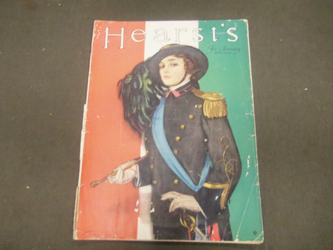 1918 JANUARY HEARST'S MAGAZINE - GREAT COVER & ADS - ST 941
