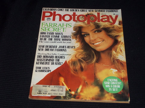 1977 JUNE PHOTOPLAY MAGAZINE - FARRAH FAWCETT FRONT COVER - E 1944