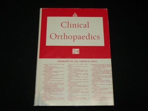 1962 CLINICAL ORTHOPAEDICS NO. 24 HARDCOVER BOOK BY ANTHONY DEPALMA - KD 6417
