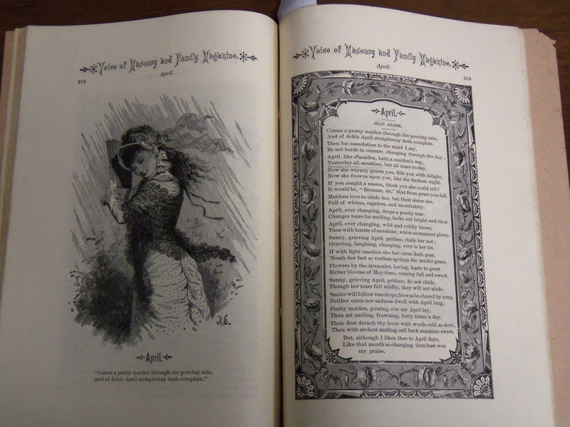 1883 APRIL VOICE OF MASONRY AND FAMILY MAGAZINE - JOHN W. BROWN - K 1270