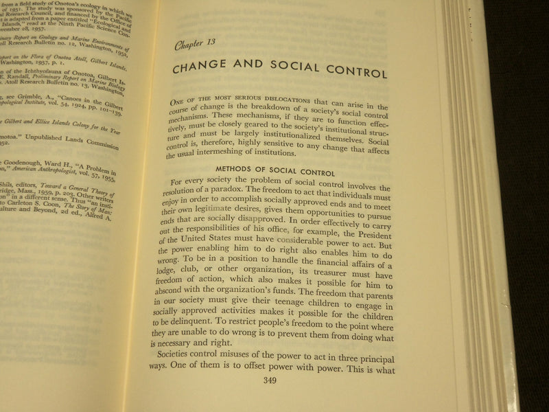 1963 COOPERATION IN CHANGE HARDCOVER BOOK BY WARD GOODENOUGH - KD 6278