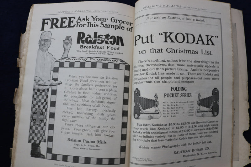 1909 DECEMBER PEARSON'S MAGAZINE - NICE STORIES, ADS & ILLUSTRATIONS - K 754