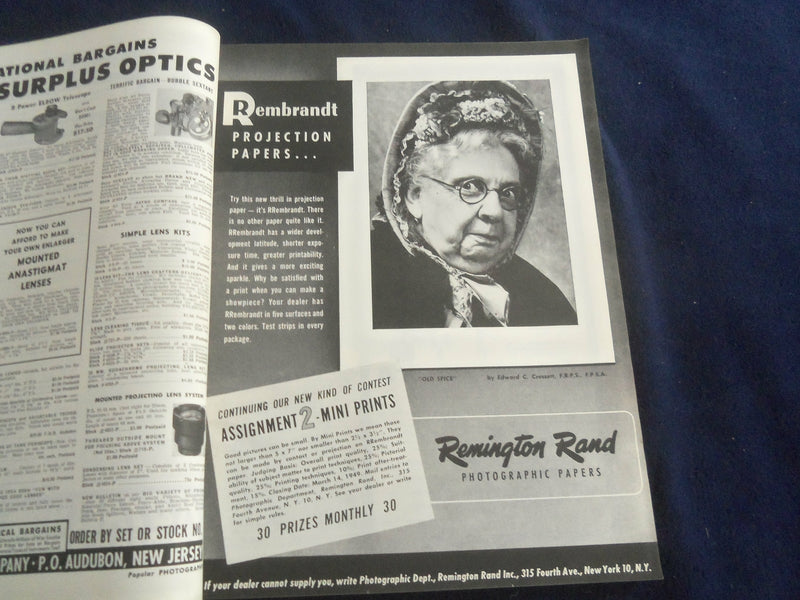 1949 MARCH POPULAR PHOTOGRAPHY MAGAZINE - SPECIAL CONTEST ISSUE - SP 4713B