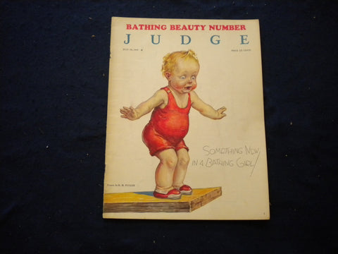 1928 JULY 28 JUDGE MAGAZINE - DR. SEUSS ILLUSTRATIONS - A BATHING GIRL - B 436Y
