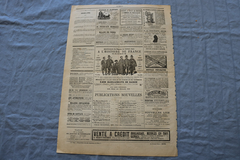 1873 AUGUST 3 LE GRELOT NEWSPAPER - LE SOLEIL LEVANT - FRENCH - NP 8630