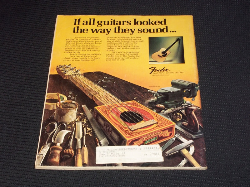 1977 AUGUST GUITAR PLAYER MAGAZINE - LEO KOTTKE FRONT COVER - E 7715