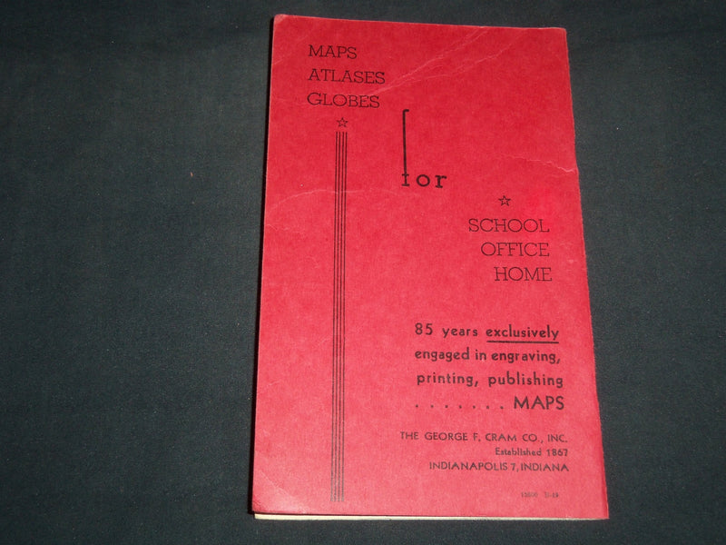 1949 CRAM'S STREET GUIDE & MAP OF CHICAGO - EVANSTON OAK PARK - J 8516