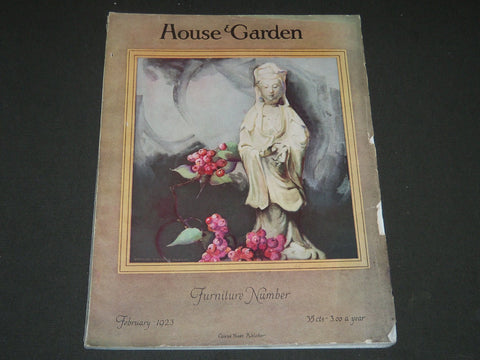 1923 FEBRUARY THE HOUSE & GARDEN MAGAZINE - GREAT PHOTOS & ADS - ST 475