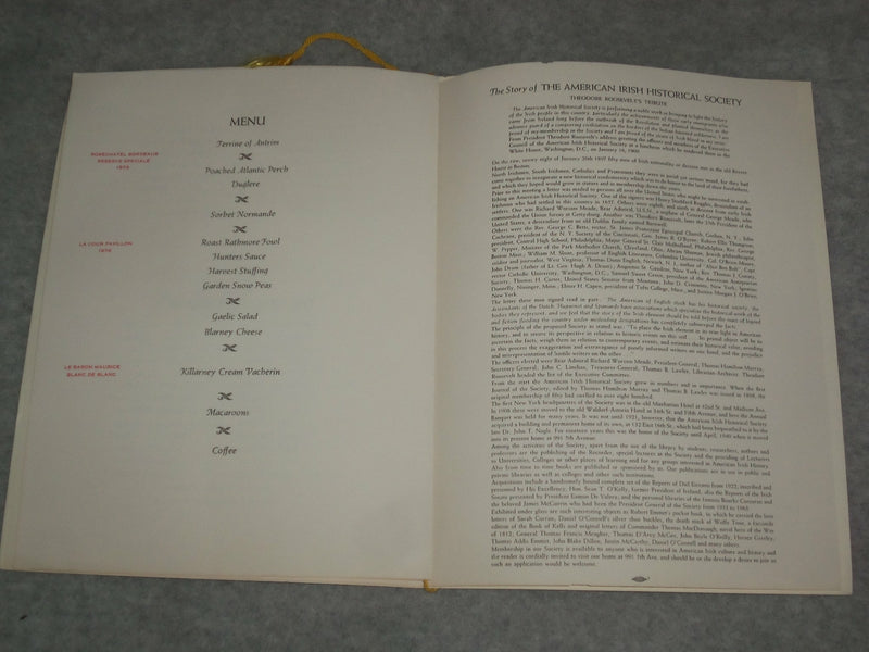 1980 NOVEMBER 15 THE AMERICAN IRISH HISTORICAL SOCIETY - 83RD ANNUAL - ST 6865