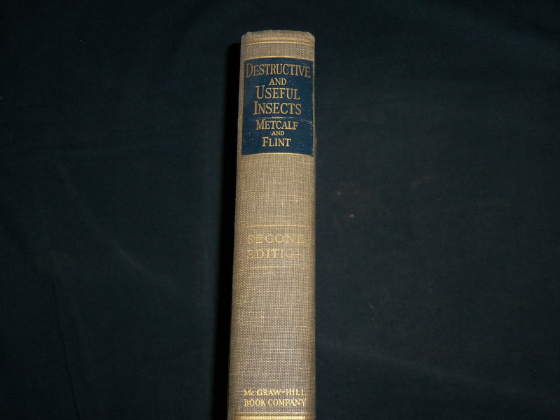1939 DESTRUCTIVE AND USEFUL INSECTS HARDCOVER BOOK BY C. L. METCALF - KD 7016