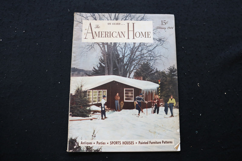 1944 FEBRUARY THE AMERICAN HOME MAGAZINE - SPORTS HOUSES COVER - E 10127