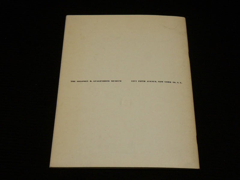 1961 PAINTINGS FROM THE ARENSBERG & GALLATIN COLLECTIONS SOFTCOVER BOOK - J 6953
