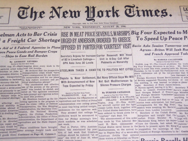 1946 AUGUST 28 NEW YORK TIMES - BIG DRIVE FOR EX-GI HOUSING - NT 2710