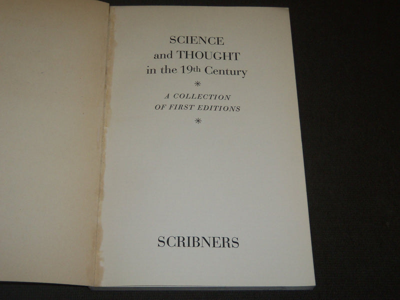 1930'S SCIENCE AND THOUGHT IN THE 19TH CENTURY SCRIBNERS CATALOG #113 - J 5243