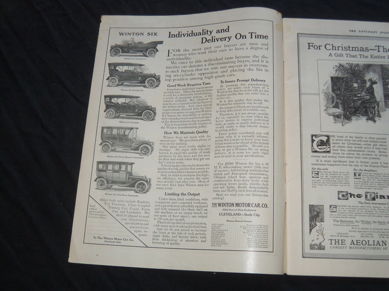 1911 DECEMBER 9 THE SATURDAY EVENING POST MAGAZINE - ILLUSTRATED COVER - SP 623