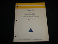 1943 TEMPORARY TEST STANDARDS ON FACSIMILE RADIO MAGAZINE- J 6671