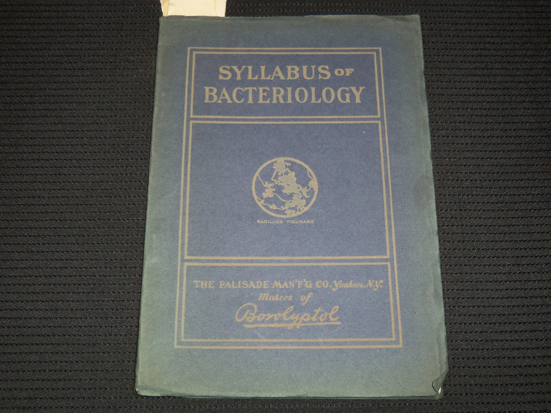 1901 SYLLABUS OF BACTERIOLOGY DESIGNED TO AID PHYSICIAN - 5 PLATES - J 7953