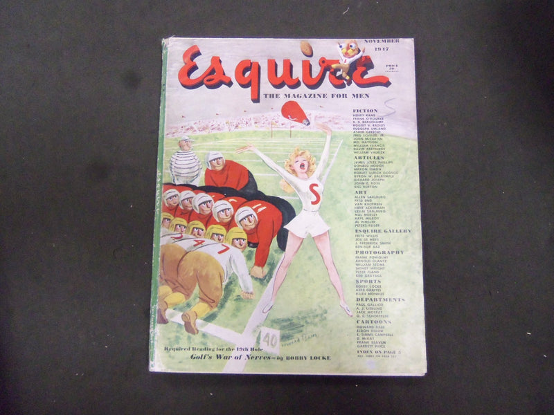 1947 NOVEMBER ESQUIRE MAGAZINE - NICE ILLUSTRATIONS, COVER AND ADS - ST 2739