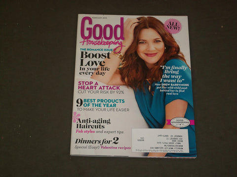 2013 FEBRUARY GOOD HOUSEKEEPING MAGAZINE - DREW BARRYMORE COVER - B 3941
