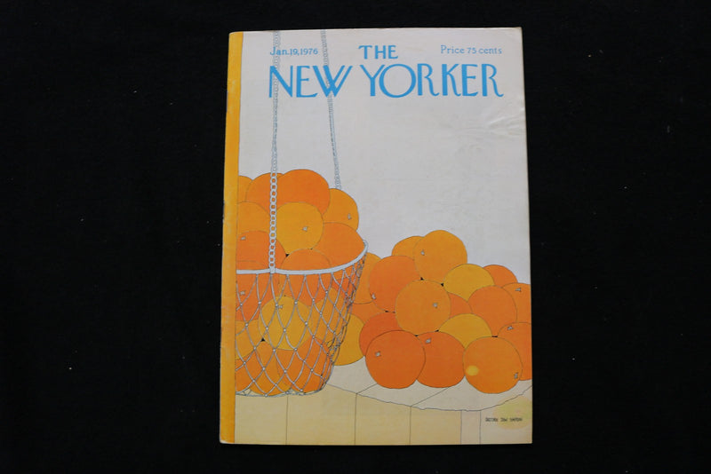1976 JANUARY 19 NEW YORKER MAGAZINE - GREAT ILLUSTRATED COVER - NY 2918