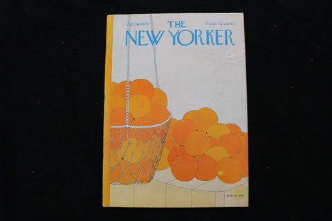 1976 JANUARY 19 NEW YORKER MAGAZINE - GREAT ILLUSTRATED COVER - NY 2918