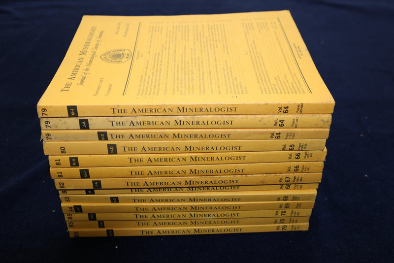 1979-1985 THE AMERICAN MINERALOGIST JOURNAL - LOT OF 13 - O 3378