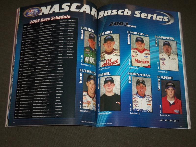 2003 PEPSI 400 AT DAYTONA RACING PROGRAM W/ OFFICIAL HOLDER - PHOTOS - II 3128