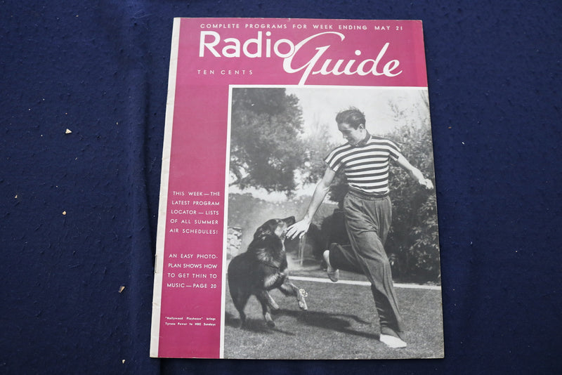 1938 MAY 21 RADIO GUIDE MAGAZINE - TYRONE POWER COVER - E 9215