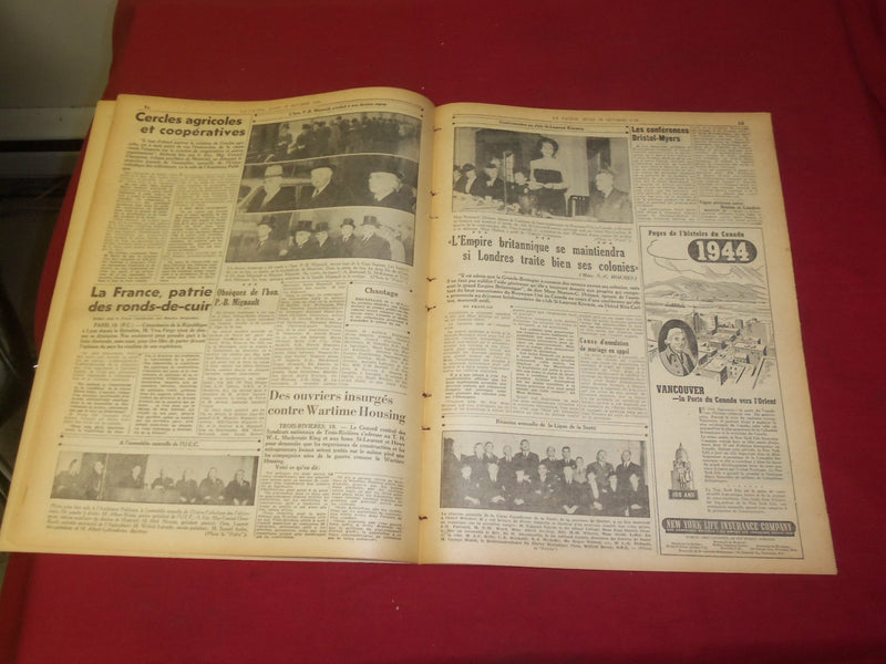 1945 OCT 18 LA PATRIE NEWSPAPER-FRENCH -SESSION DU TRIBUNAL INTERNATIONAL-FR1917