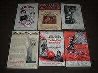 1937-1950 THEATRE & CONCERT PROMOTIONAL PIECES LOT OF 16 DIFFERENT - J 2452