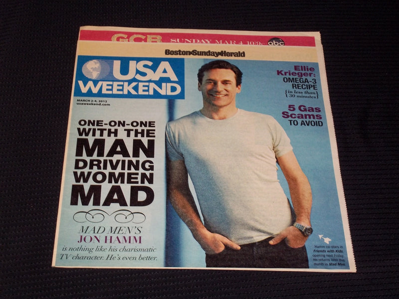 2012 MARCH 2 BOSTON SUNDAY HERALD USA MAGAZINE - JON HAMM - E 5238