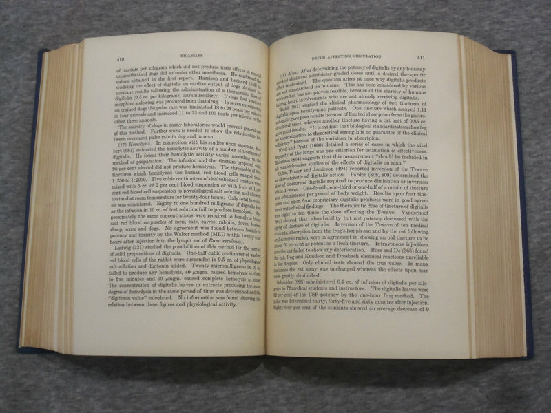 1931 BIOASSAYS - QUANTITATIVE PHARMACOLOGY BY JAMES C. MUNCH - KD 2758X