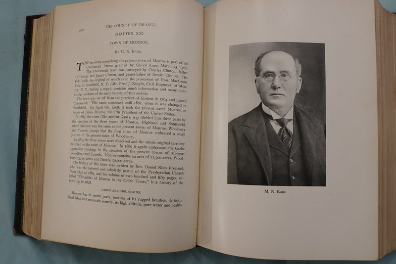 1908 THE HISTORY OF ORANGE COUNTY NEW YORK BY RUSSEL HEADLEY -HARDCOVER- KD 9676