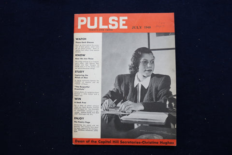 1948 JULY PULSE MAGAZINE - CHRISTINE HUGHES COVER - E 11282