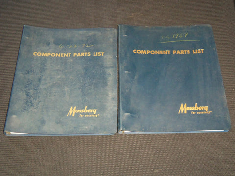 1969-1972 MOSSBERG COMPONENT PARTS LIST LOT OF 2 - SHOTGUNS - RIFLES - KD 805