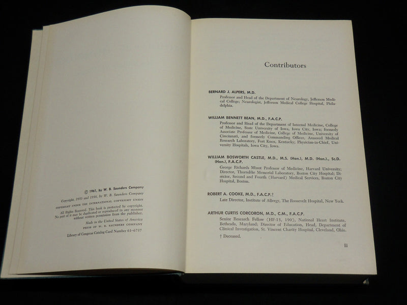 1961 PATHOLOGIC PHYSIOLOGY BOOK EDITED BY WILLIAM A. SODEMAN, M. D. - KD 2765V