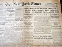 1919 JULY 27 NEW YORK TIMES - JAPAN MOVING TO RETURN SHANTUNG - NT 6434