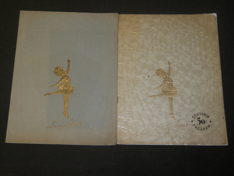 1949 & 1950 SONIA HENIE HOLLYWOOD ICE REVUR PROGRAMS LOT OF 2 - J 3609