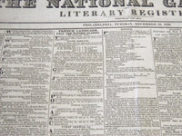 1827-1839 NATIONAL GAZETTE & LITERARY REGISTER NEWSPAPER LOT OF 5 - NP 2332