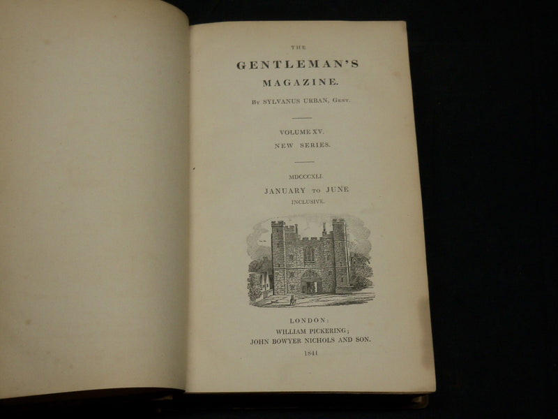 1841 THE GENTLEMAN'S MAGAZINE HISTORICAL CHRONICLE BOUND VOLUME- KD 3370C