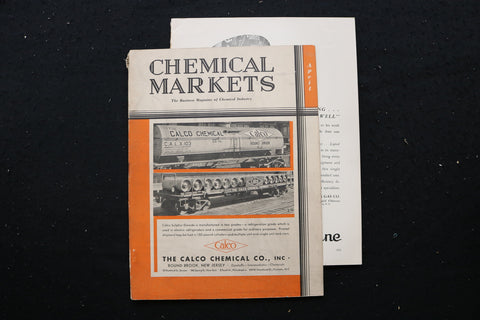1932 APRIL CHEMICAL MARKETS MAGAZINE - CALCO CHEMICAL COMPANY COVER - SP 4190B