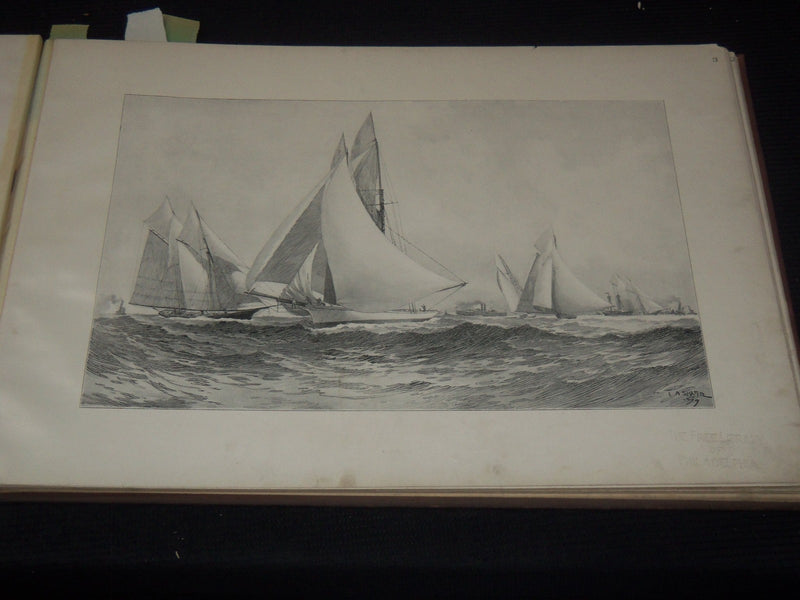 1899 THE CUP RACES FOLIO VOLUME BY L. A. SHAFER - RARE - NICE PHOTOS - Z 259