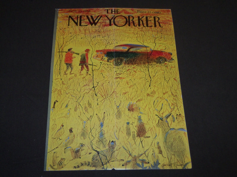 1958 NOVEMBER 15 NEW YORKER MAGAZINE FRONT COVER ONLY - GREAT ART FOR FRAMING