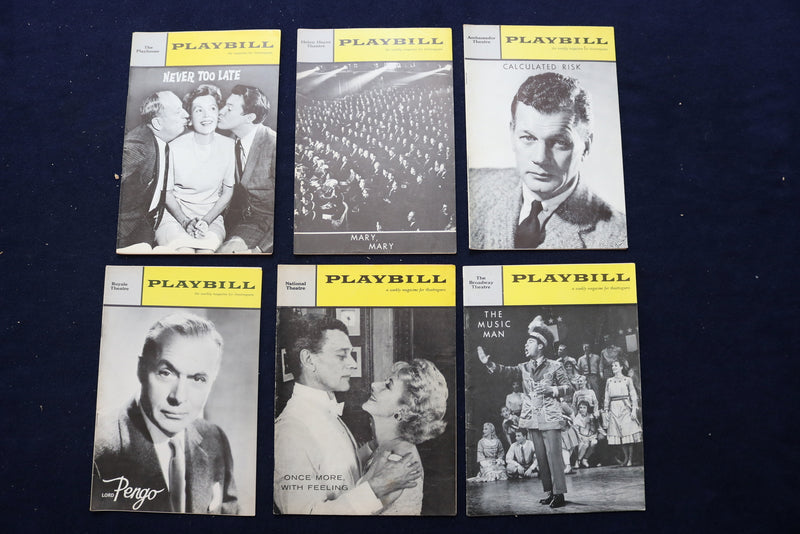 1950'S-1960'S THEATRE PROGRAMS - 33 PLAYBILLS AND 6 OTHERS - LOT OF 39 - O 3319