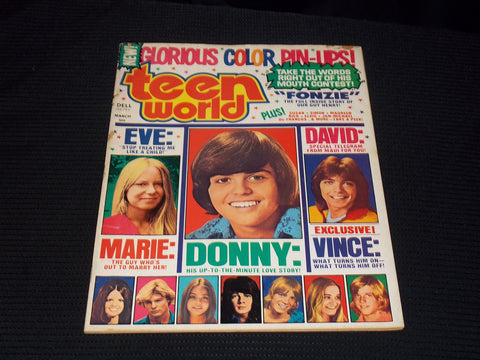 1975 MARCH TEEN WORLD MAGAZINE - DONNY OSMOND FRONT COVER - E 13373