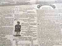 1834-1836 THE NATIONAL GAZETTE + LITERARY REGISTER NEWSPAPER LOT OF 26 - NP 1446