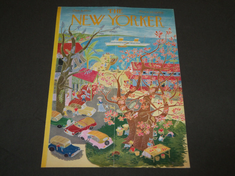 1955 JANUARY 3 NEW YORKER MAGAZINE FRONT COVER ONLY - GREAT ART FOR FRAMING
