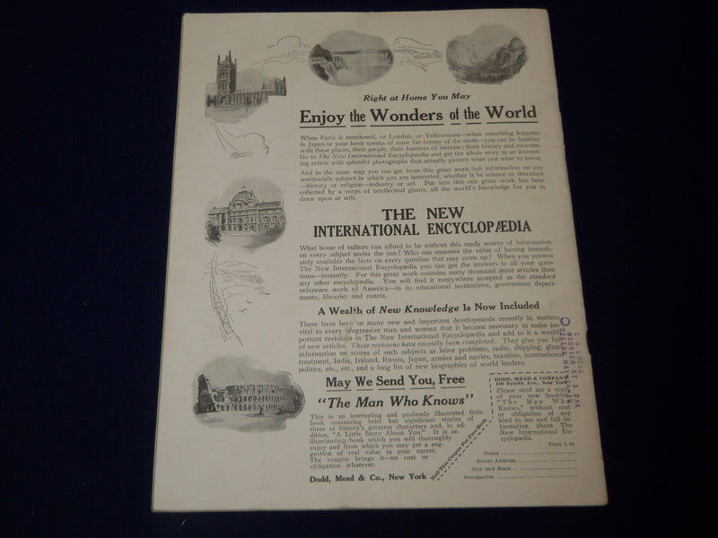 1924 JANUARY 7 TIME MAGAZINE - WILLIAM GIBBS MCADOO COVER - T 6