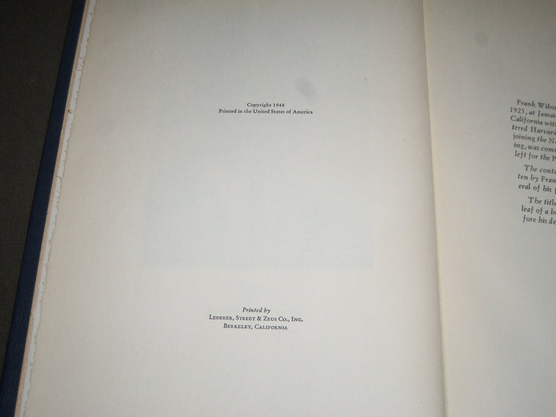 1948 SEEK WHAT WILL ENDURE BY FRANK W. ELLIOT HARDCOVER BOOK - KD 4464