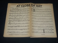 1929 AT CLOSE OF DAY - WONDER OF WOMEN MUSIC FOLIO - LEWIS STONE - J 5659